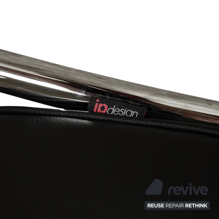 IP Design Rocky Leather Armchair Black Manual Function