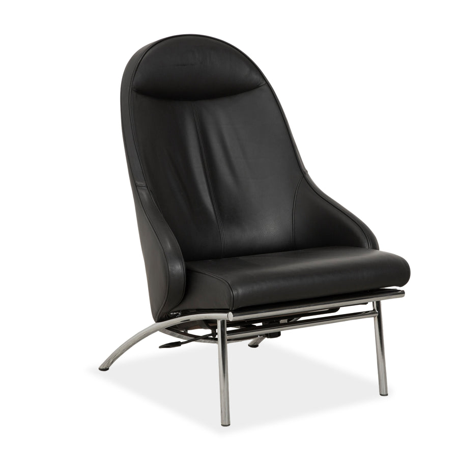 IP Design Rocky Leather Armchair Black Manual Function
