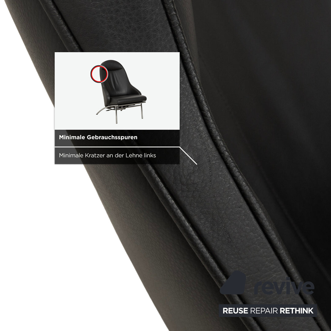 IP Design Rocky Leder Sessel Schwarz manuelle Funkion