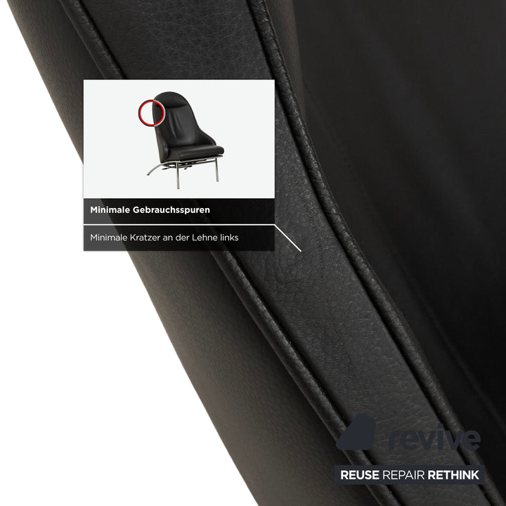 IP Design Rocky Leder Sessel Schwarz manuelle Funkion