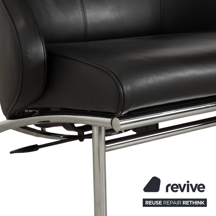 IP Design Rocky Leather Armchair Black Manual Function