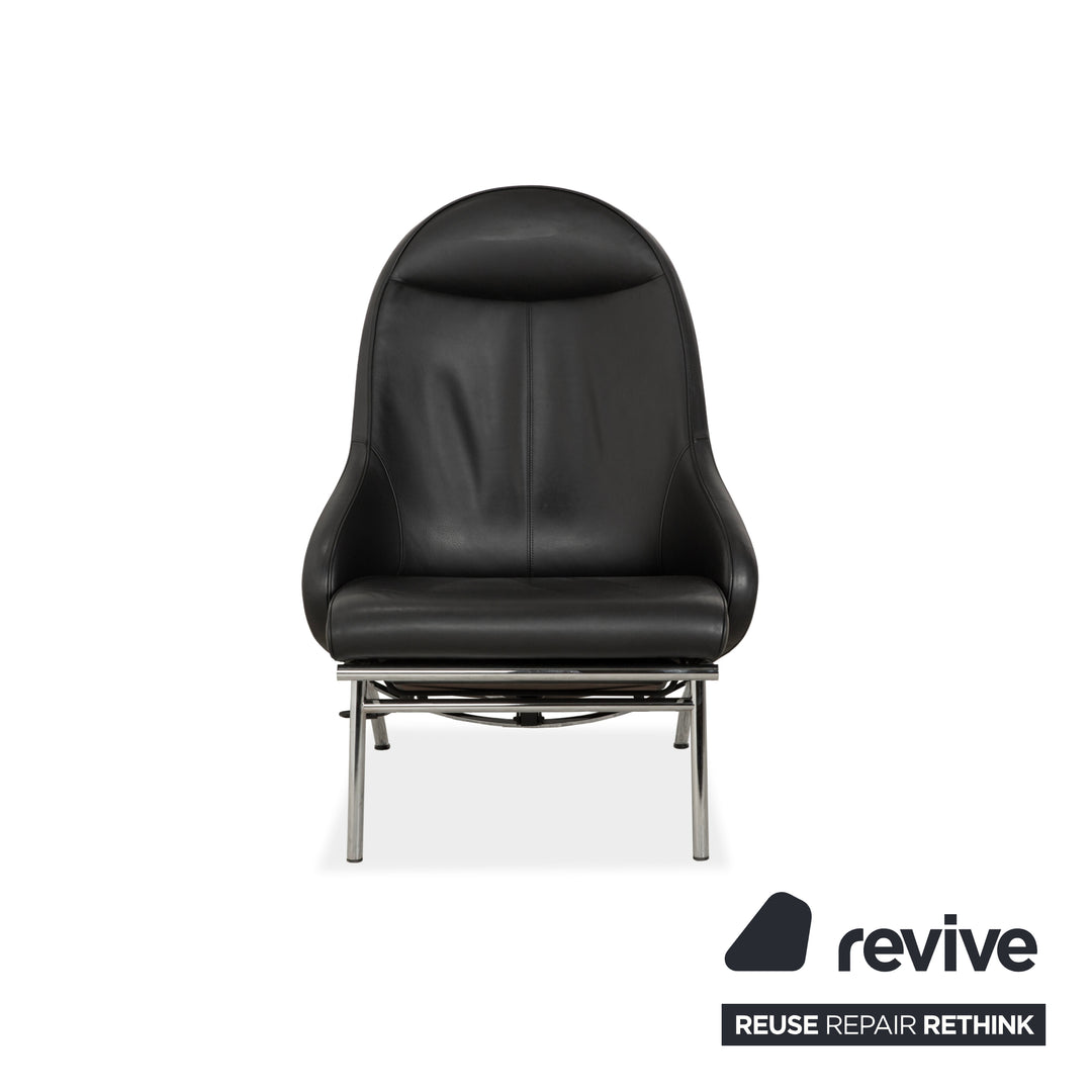 IP Design Rocky Leather Armchair Black Manual Function