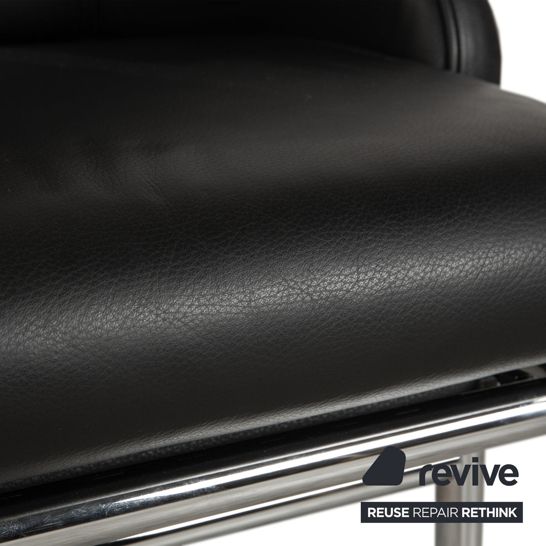 IP Design Rocky Leather Armchair Black Manual Function