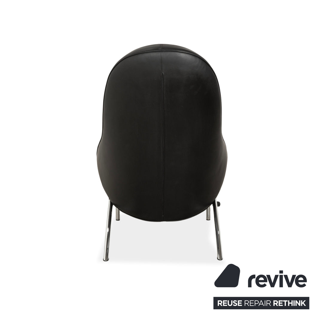 IP Design Rocky Leder Sessel Schwarz manuelle Funkion