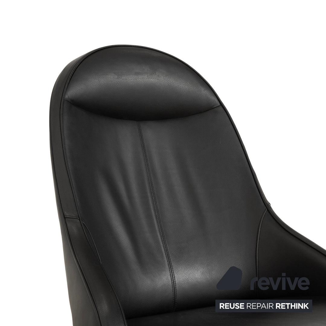IP Design Rocky Leder Sessel Schwarz manuelle Funkion
