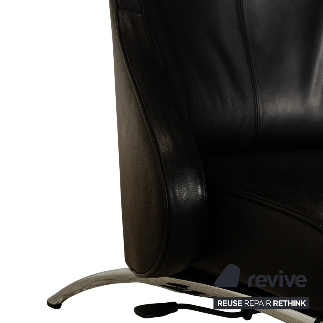 IP Design Rocky Leather Armchair Black manual function Relax function Footrest