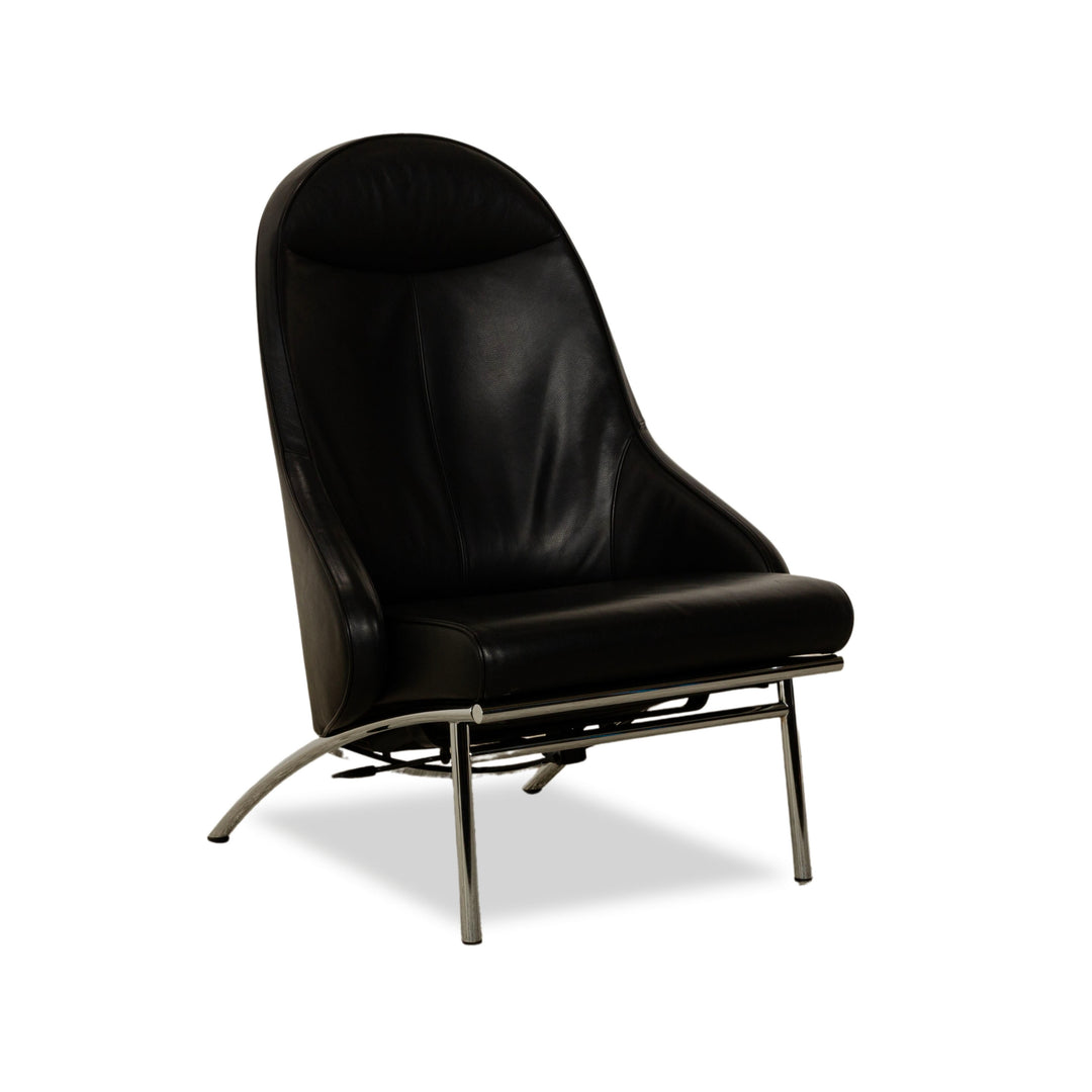 IP Design Rocky Leather Armchair Black manual function Relax function Footrest