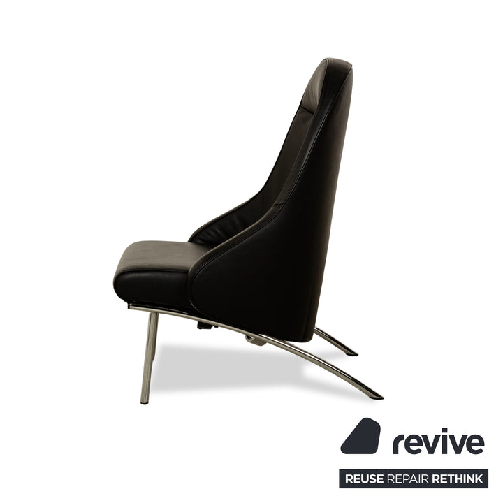 IP Design Rocky Leather Armchair Black manual function Relax function Footrest