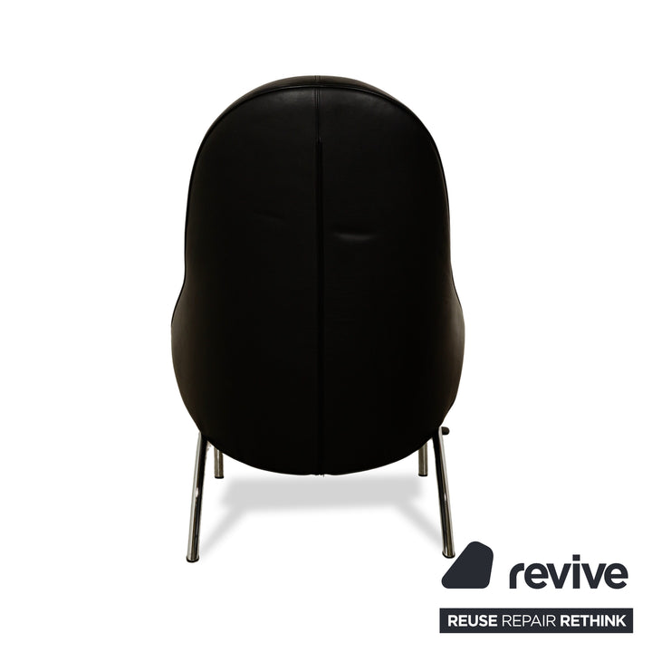 IP Design Rocky Leather Armchair Black manual function Relax function Footrest