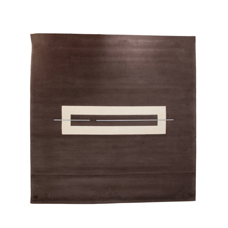 Tapis en tissu JAB Anstoetz marron beige par Peter Maly 240 x 235 cm