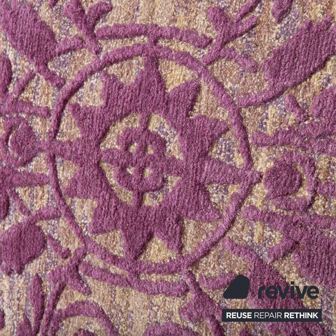 Jan Kath Wool Rug Runner Lilac Brown 100 Knot 300 x 118 cm