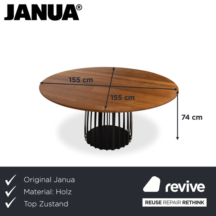 Janua Basket Holz Esstisch Braun Esszimmer 155 x 155 cm
