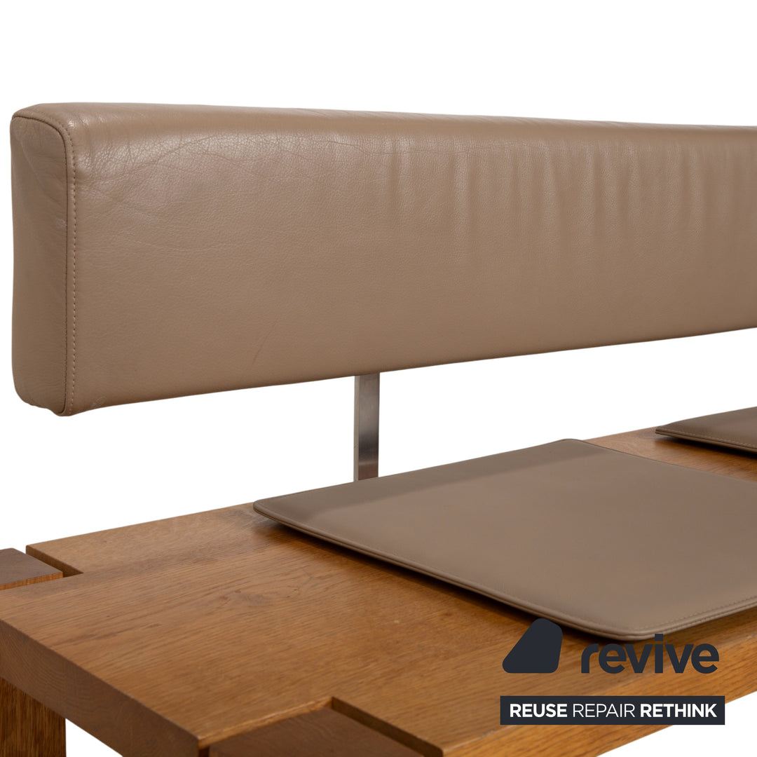Janua en bois ensemble banc table à manger 200 x 100 cm brun salle à manger