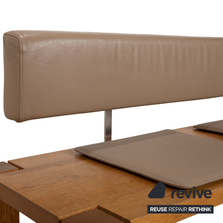 Janua en bois ensemble banc table à manger 200 x 100 cm brun salle à manger