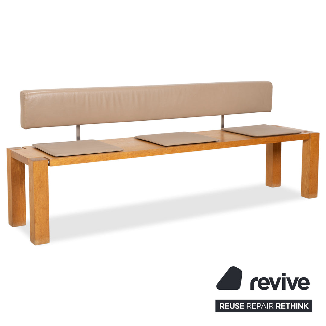 Janua Holz Garnitur Sitzbank Esstisch 200 x 100 cm Braun Esszimmer