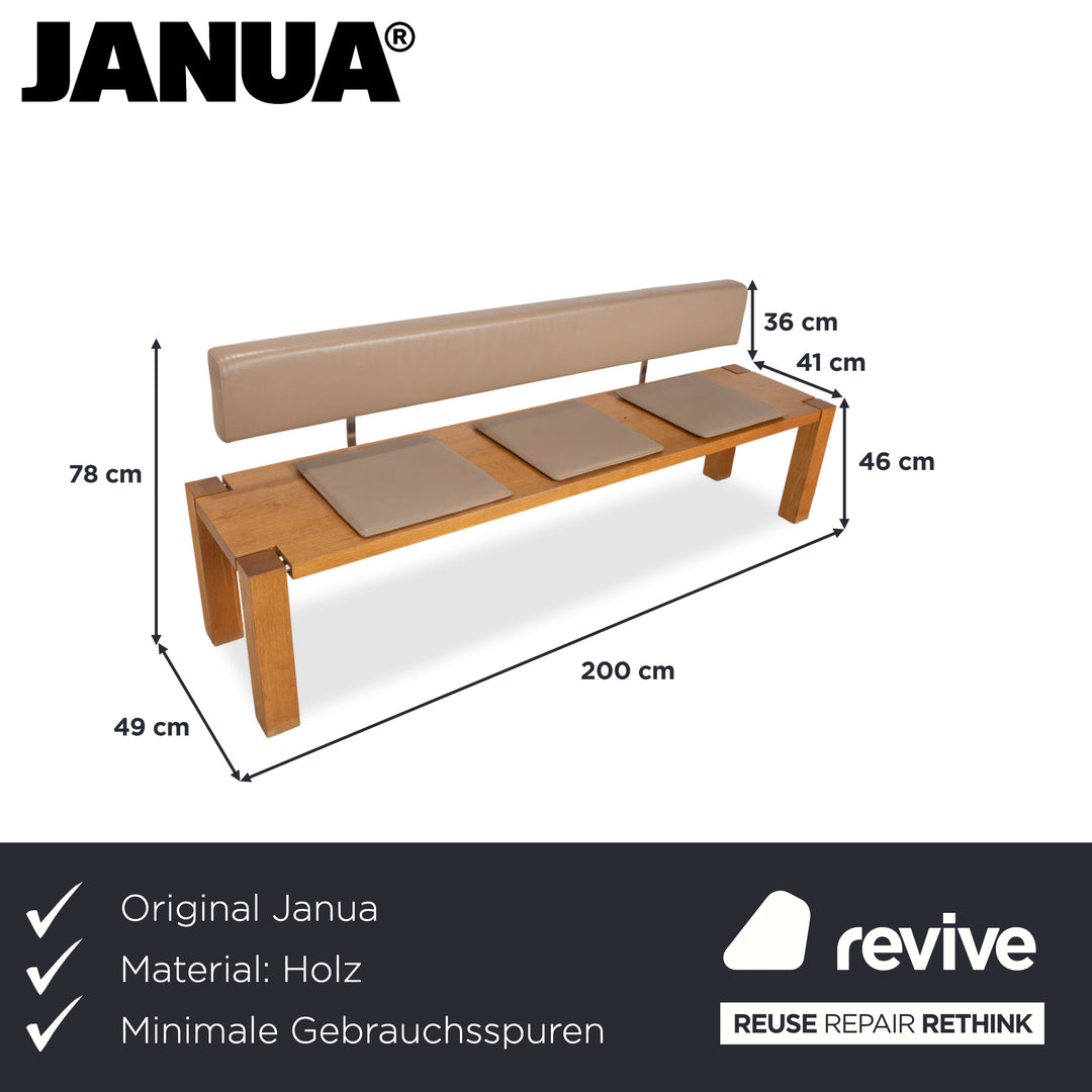 Janua Holz Sitzbank Braun Holz Esszimmer