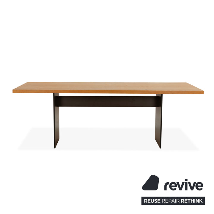 Janua SC42 wooden dining table brown black oak 220 x 94 cm