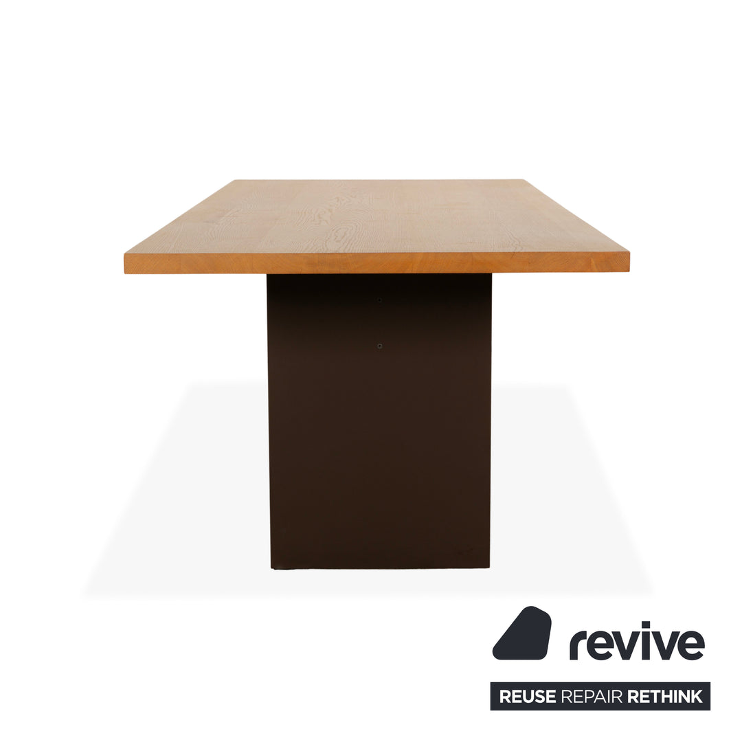 Janua SC42 wooden dining table brown black oak 220 x 94 cm