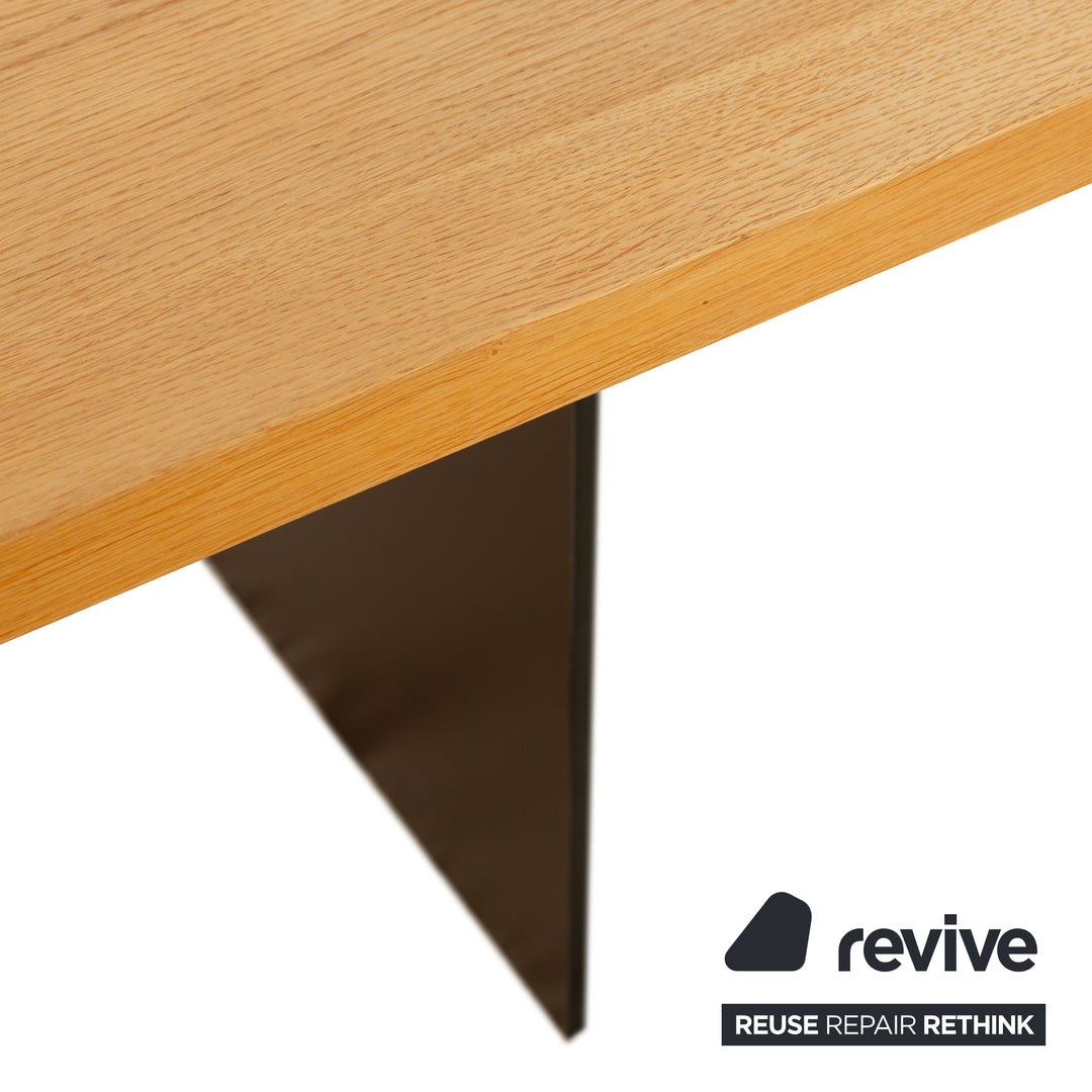 Table à manger en bois Janua SC42, chêne brun noir, 220 x 94 cm