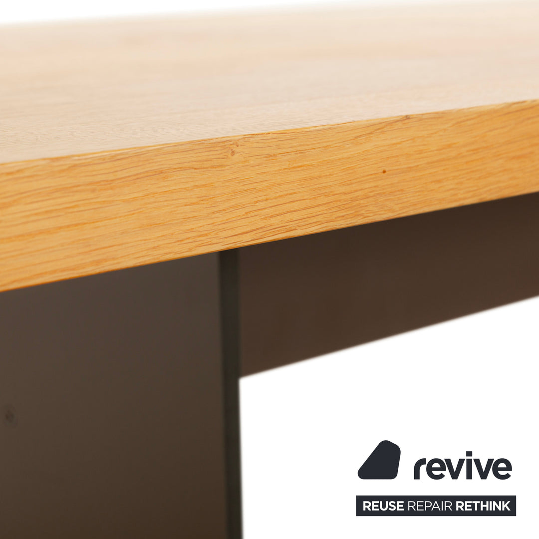 Janua SC42 wooden dining table brown black oak 220 x 94 cm