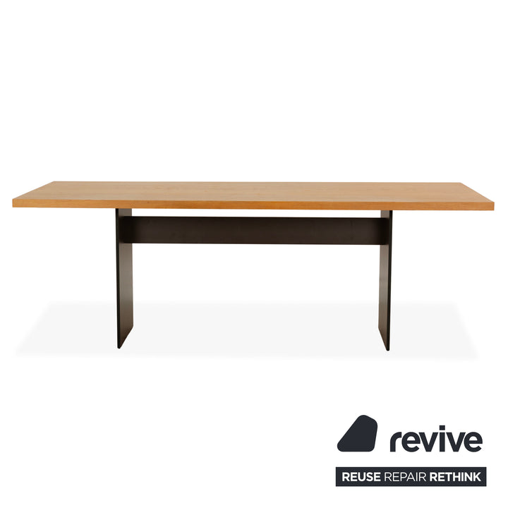 Janua SC42 wooden dining table brown black oak 220 x 94 cm