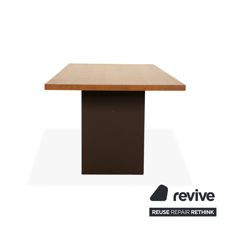 Janua SC42 wooden dining table brown black oak 220 x 94 cm