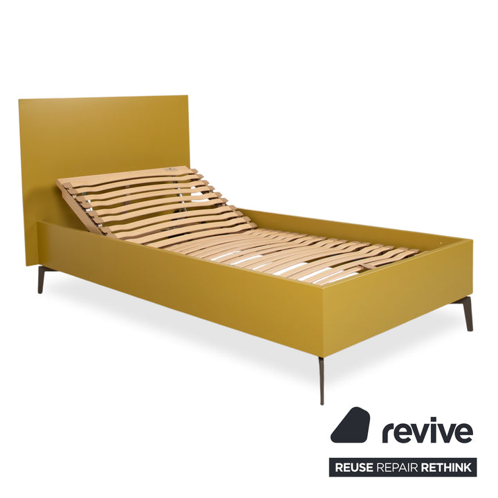 J.L. Möller's Furniture Factory MD 13 Wooden Bed Yellow Green Mustard Bedroom