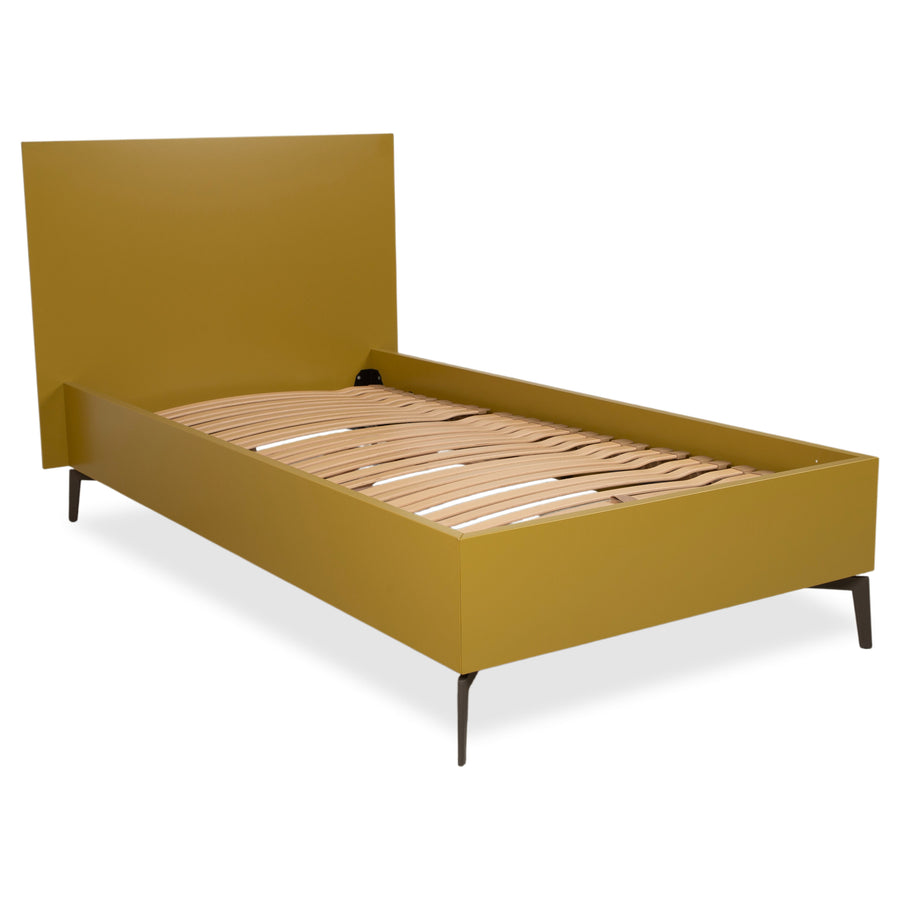 J.L. Möllers Möbelfabrik MD 13 Holz Bett Gelb Grün Senf Schlafzimmer