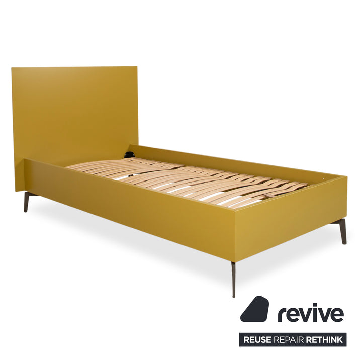 J.L. Möller's Furniture Factory MD 13 Wooden Bed Yellow Green Mustard Bedroom