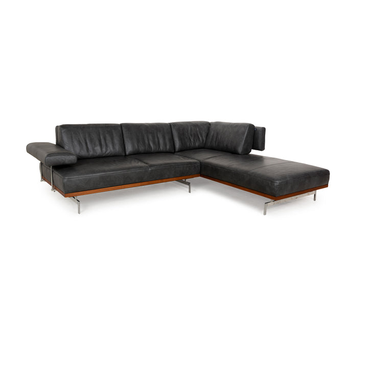 Joop! 24/7 Leder Ecksofa Grau Recamiere rechts manuelle Funktion Sofa Couch