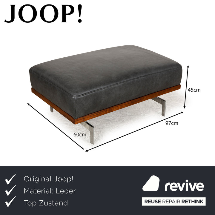 Joop! 24/7 Leather Stool Grey