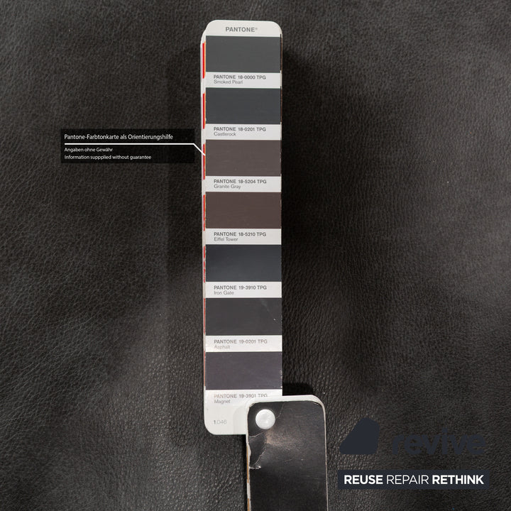 Joop! 24/7 leather sofa set gray chaise longue right manual function corner sofa stool couch