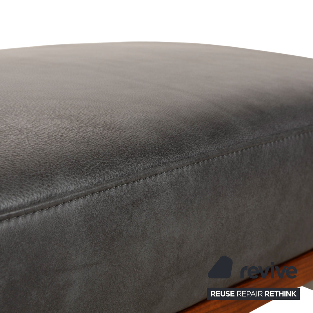 Joop! 24/7 leather sofa set gray chaise longue right manual function corner sofa stool couch