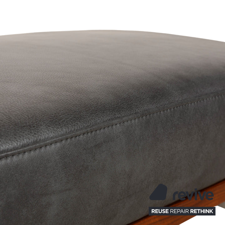 Joop! 24/7 leather sofa set gray chaise longue right manual function corner sofa stool couch