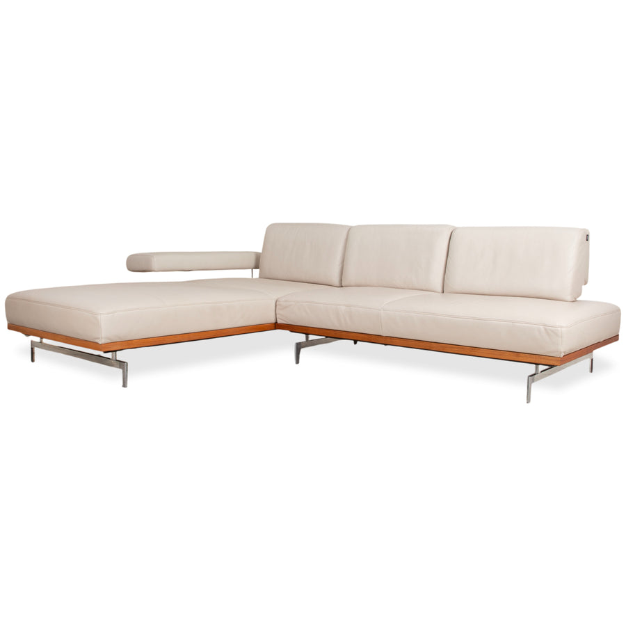 Joop 8106 Leder Ecksofa Creme Beige manuelle Funktion Sofa Couch