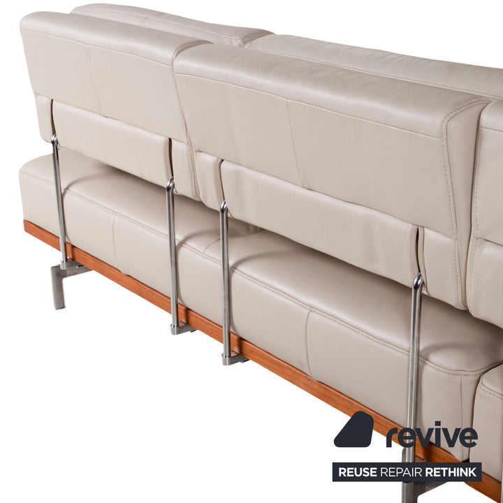 Joop 8106 Leder Ecksofa Creme Beige manuelle Funktion Sofa Couch