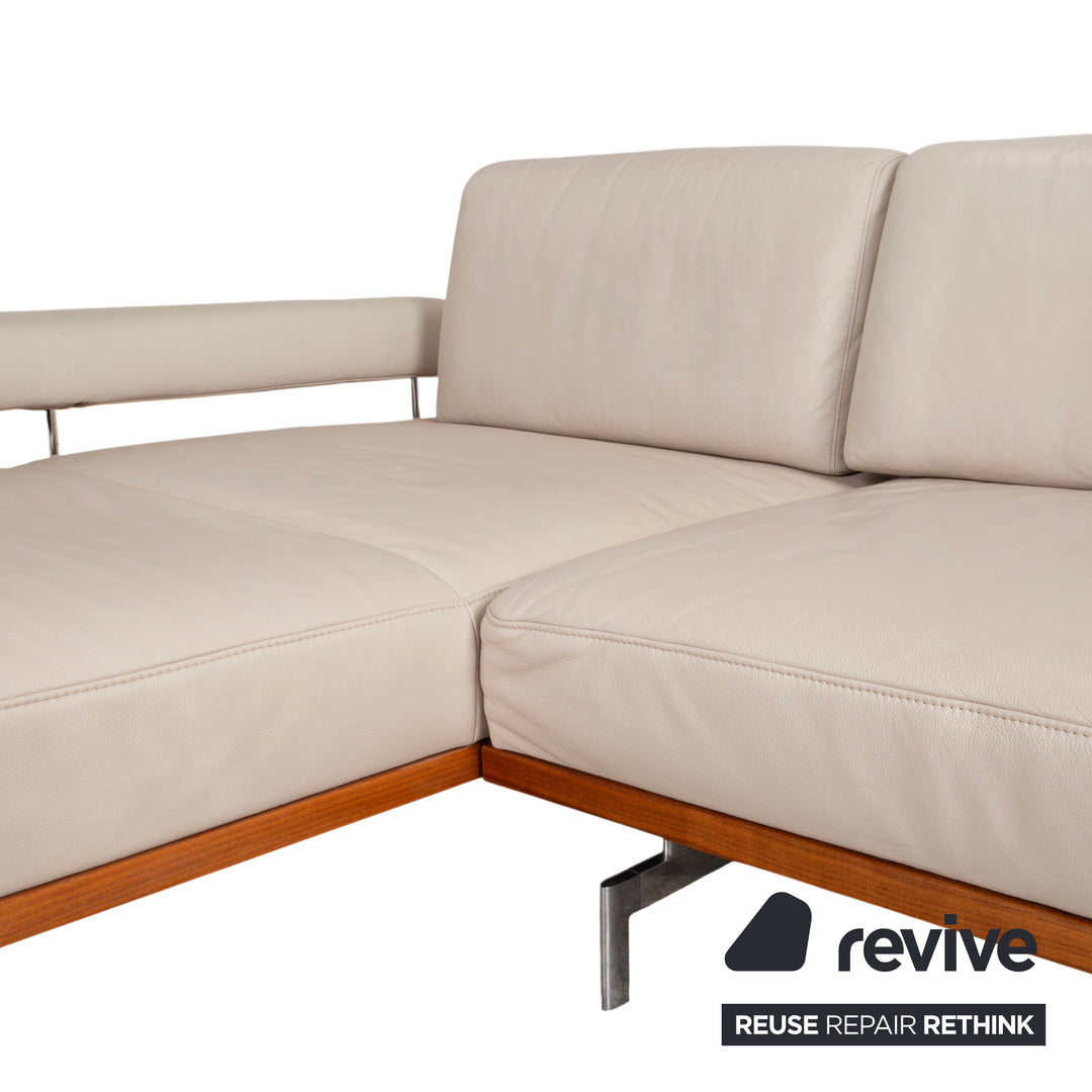 Joop 8106 Leder Ecksofa Creme Beige manuelle Funktion Sofa Couch