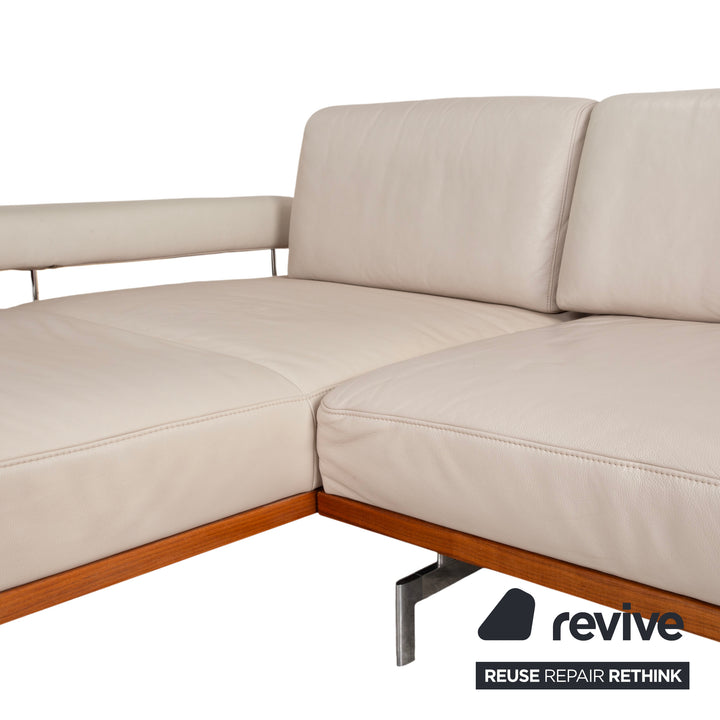 Joop 8106 Leder Ecksofa Creme Beige manuelle Funktion Sofa Couch