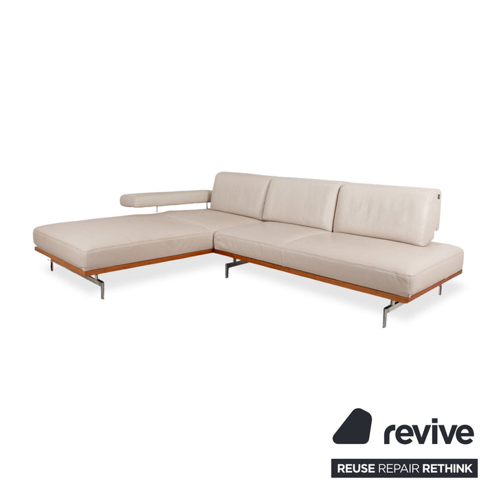 Joop 8106 Leder Ecksofa Creme Beige manuelle Funktion Sofa Couch