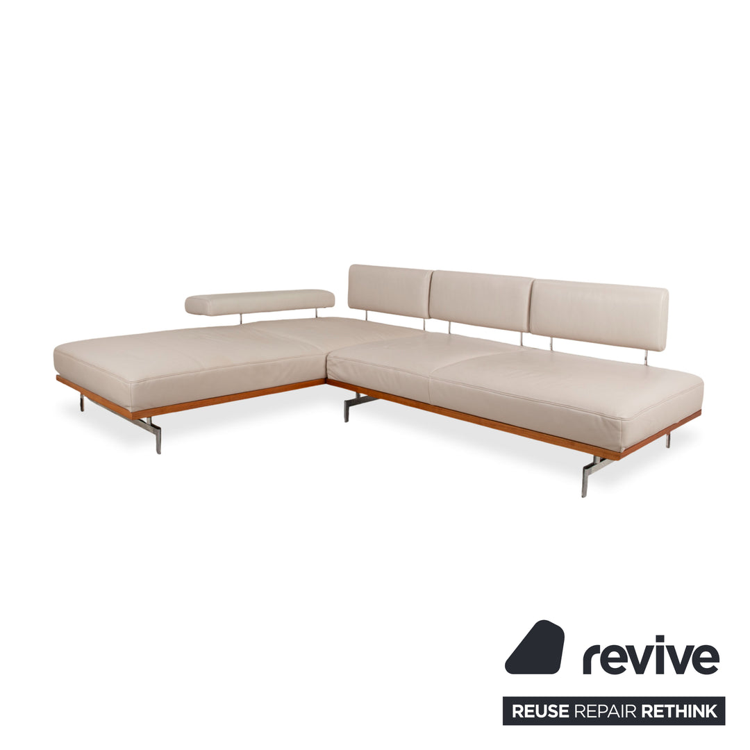 Joop 8106 Leder Ecksofa Creme Beige manuelle Funktion Sofa Couch