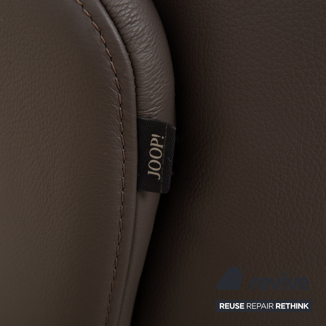 Joop 8115 Leather Armchair Grey Taupe Manual Function