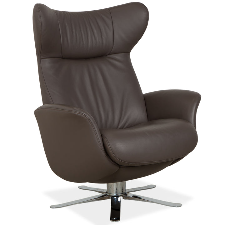 Joop 8115 Leather Armchair Grey Taupe Manual Function