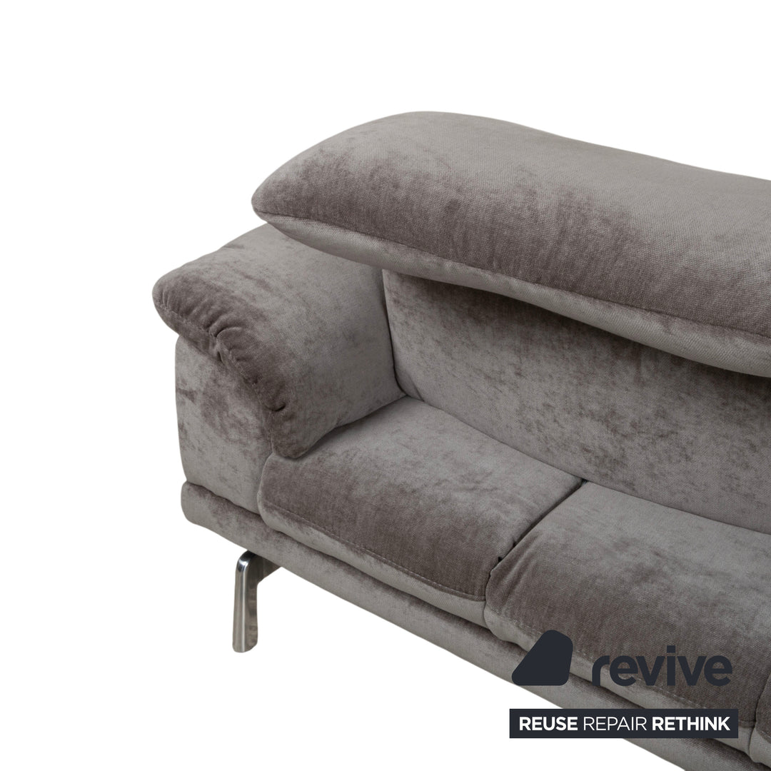 Joop 8153 Fabric Four-Seater Gray Manual Function Sofa Couch