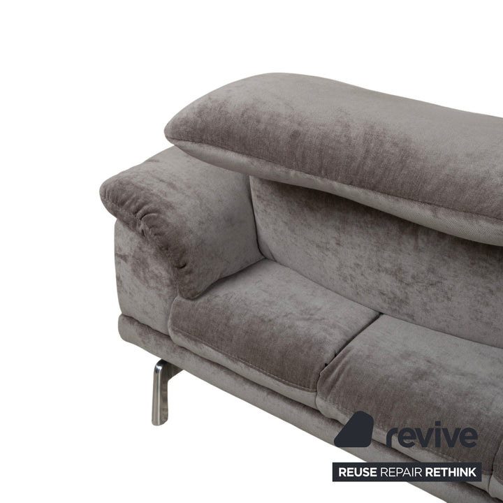 Joop 8153 Fabric Four-Seater Gray Manual Function Sofa Couch