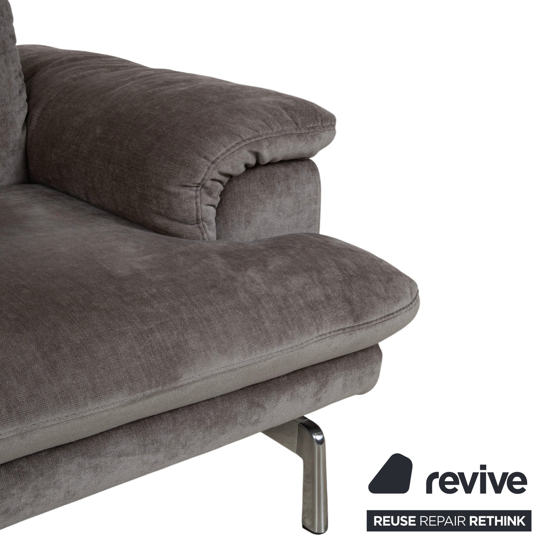 Joop 8153 Fabric Four-Seater Gray Manual Function Sofa Couch