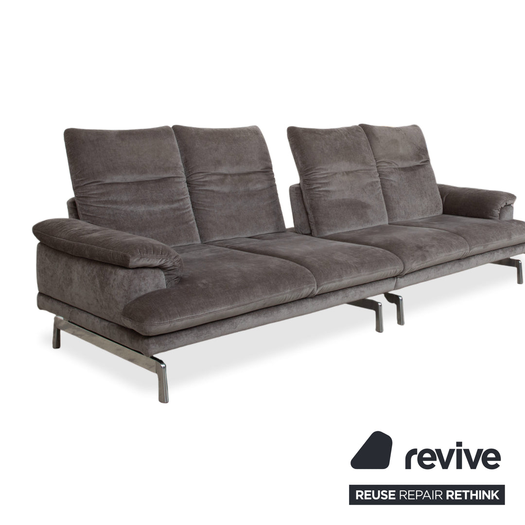 Joop 8153 Fabric Four-Seater Gray Manual Function Sofa Couch