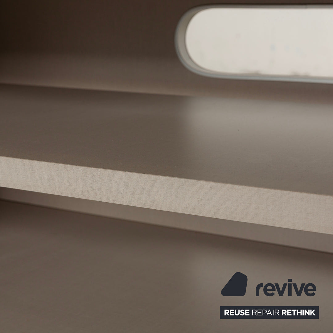 Buffet bas en verre Joop! blanc et marron avec tiroirs