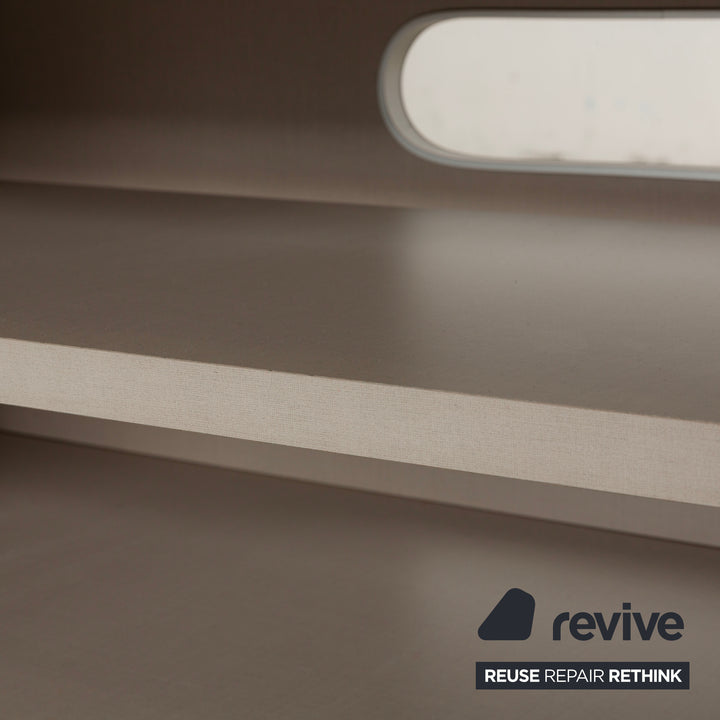 Buffet bas en verre Joop! blanc et marron avec tiroirs