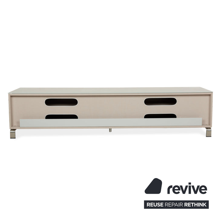 Buffet bas en verre Joop! blanc et marron avec tiroirs