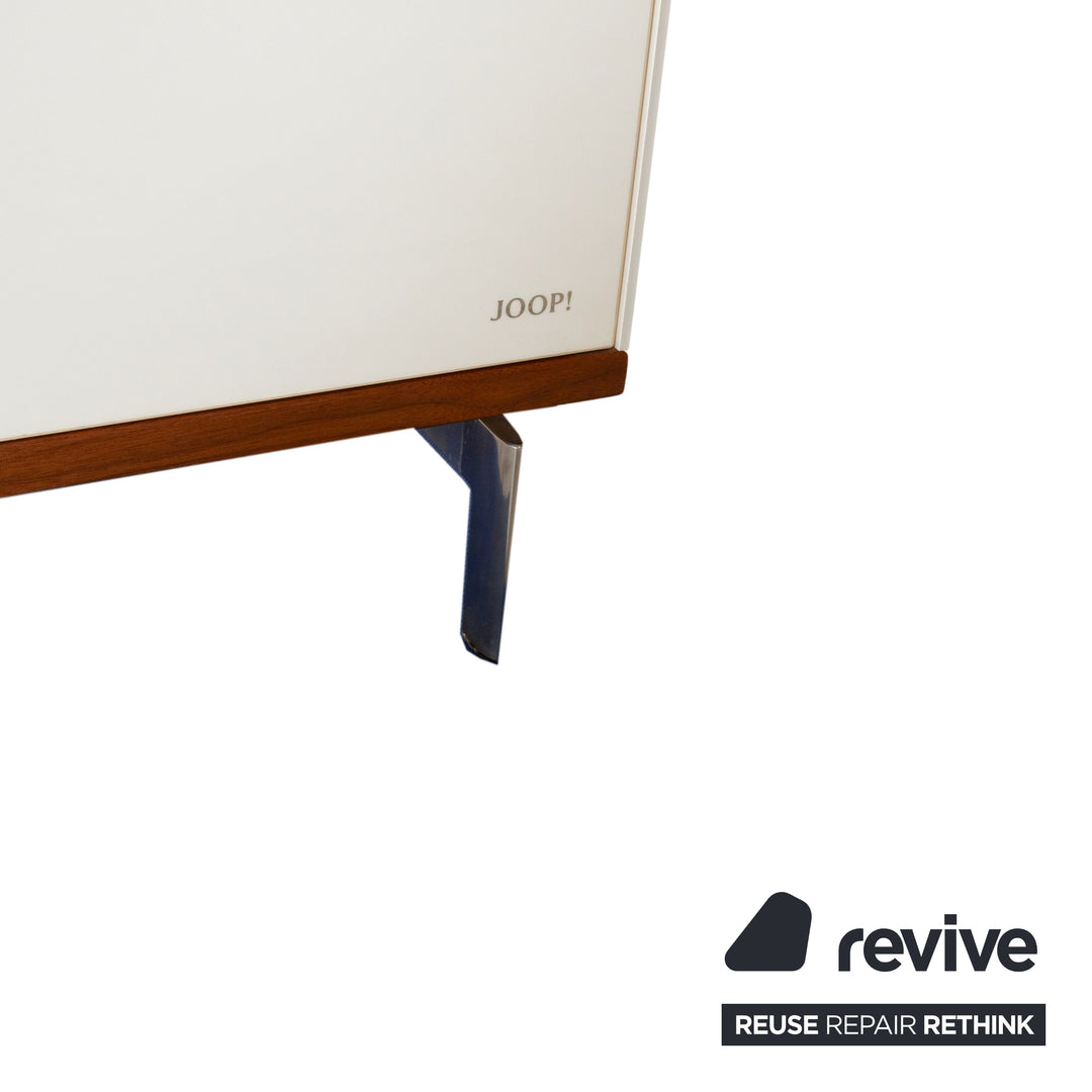 Joop Holz Glas Sideboard Creme Weiß